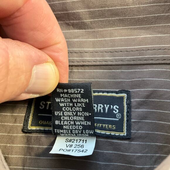 Steve & Barry’s Button Down Bundle Size M Classic Striped Brown Aqua Casual - Picture 14 of 16